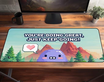 Kawaii Desk Mat Cute Anime Large Mouse Pad for Gamers Cozy Aesthetic Workspace Cottagecore Lofi Gaming Setup Gift for Him or Her