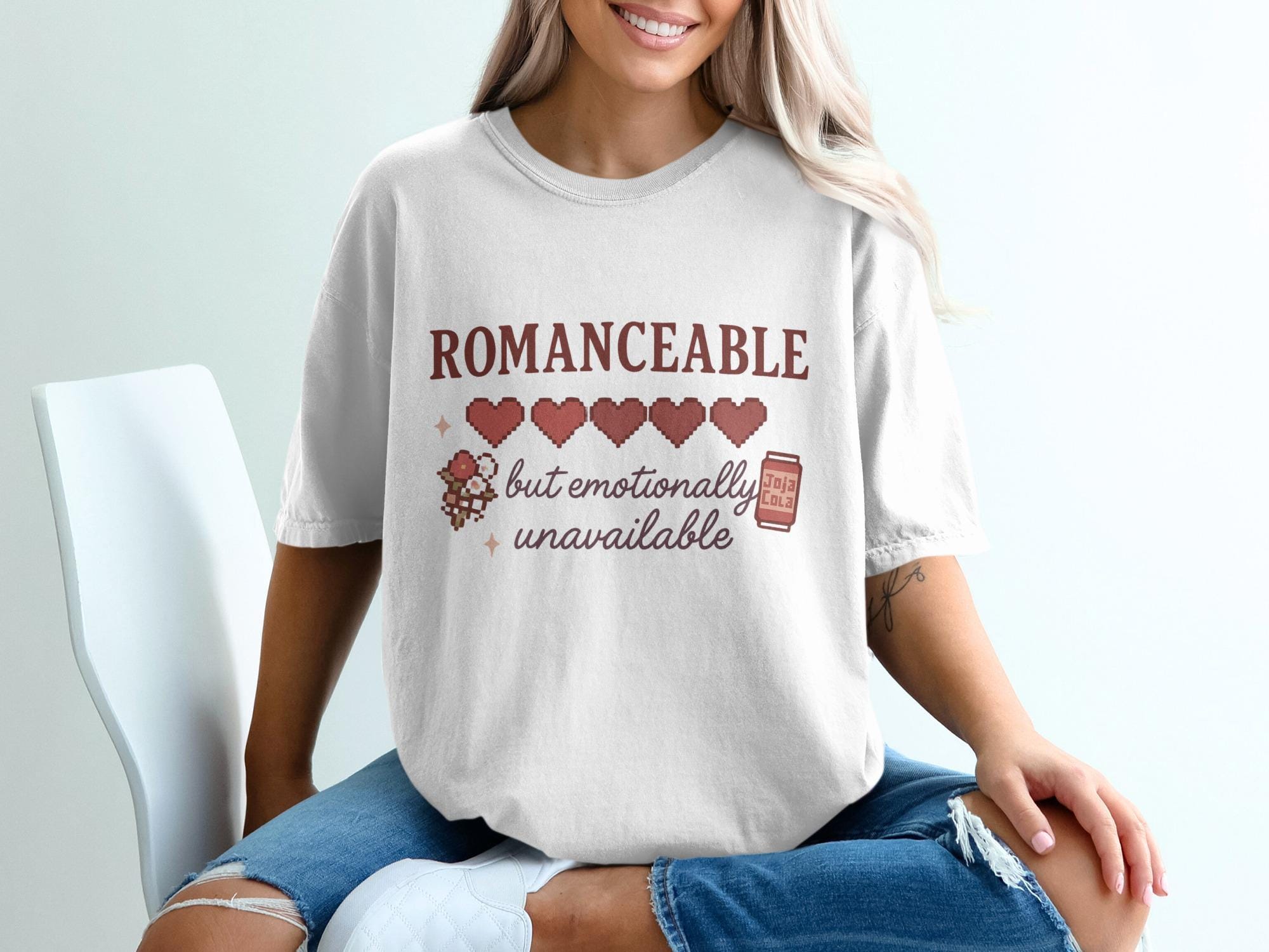 Romanceable but Unavailable T-shirt, Stardew Valley Shirt, Pixel 