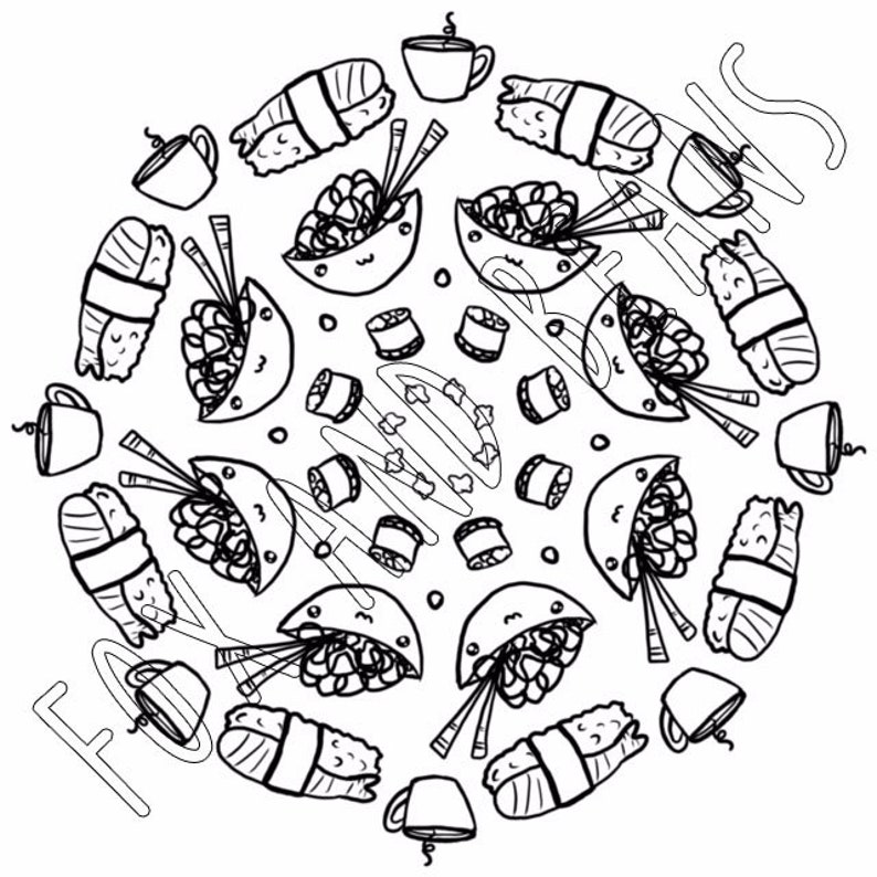 Malvorlage sushi Idea