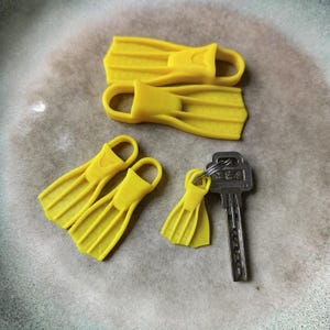 Keychain Fins, Scuba Diving keychain, STL