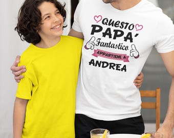 T-Shirt personalizzabile per papà, idea regalo per babbo