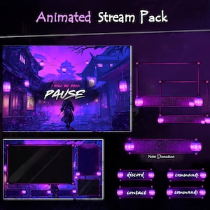 Animated Premium Stream Pack  | Animated twitch overlay | stream overlay | Twitch Stream Package | Animated Stream Overlay | twitch panels