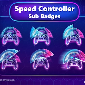 Speed Board Controller Twitch Sub Badges | Twitch Sub Badges | Subscriber badges for twitch  |  Twitch bit badges
