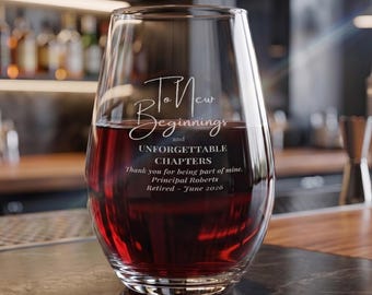 Engraved Stemless Wine Glass | 11.5oz Personalized Engraving