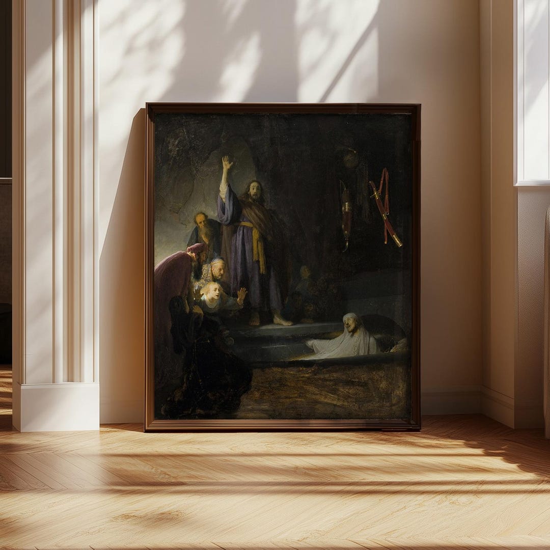 The Raising of Lazarus by Rembrandt, Wall Art, Art Print, Poster ...
