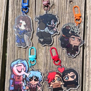 Sleutelhangers geïnspireerd op Pixel Meme Arcane! Acryl, 6,35 cm