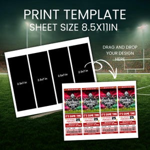 The Big Game Party Invitation, Football Ticket, Football Invitation, Game party invitation, Big game party invite, Canva Editable