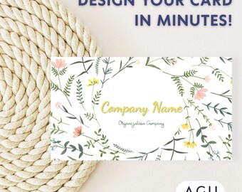 Event Planner Business Card Template: Minimalist Canva Design (PDF Download)