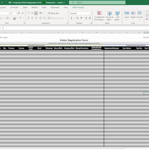 Visitor Registration Log - Onsite Visits