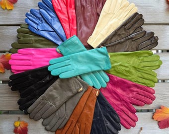 Womens Ladies New Premium Genuine Super Soft Classic Leather Gloves Fully Lined Winter Warm