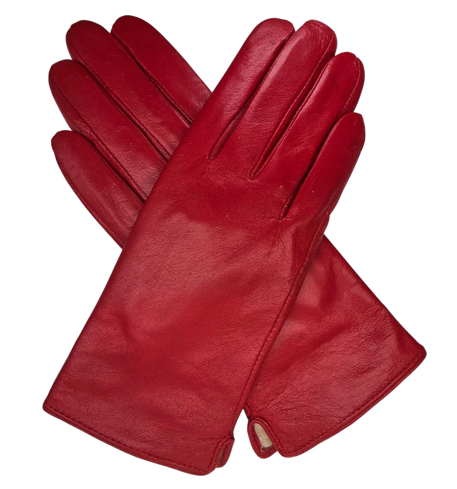 Udbrud Guanti Invernali in Pelle da Donna, Guanti in Vera Pelle da Donna con Fodera in Caldo Guanti di Pelle di pecora Termico Resistente All'acqua leggeri ed Eleganti, adatti per l'Uso Quotidiano