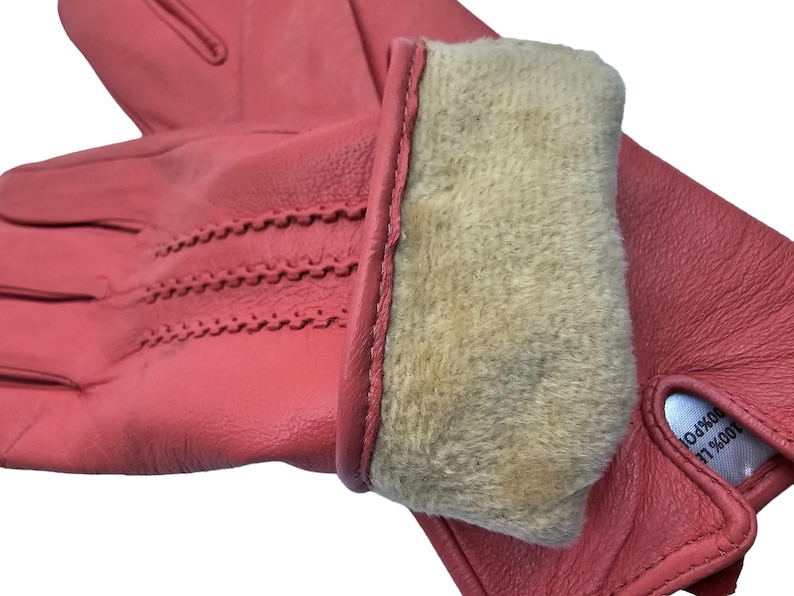 Womens Genuine Leather Gloves: Soft Fleece Lined Winter One Piece Gloves image 18