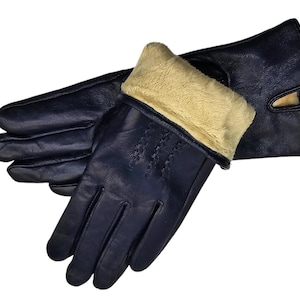 Womens Genuine Leather Gloves: Soft Fleece Lined Winter One Piece Gloves image 14