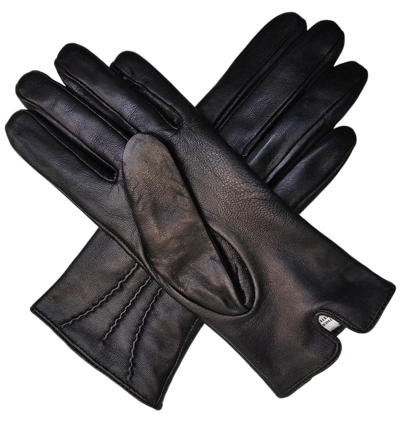 Womens Genuine Leather Gloves: Soft Fleece Lined Winter One Piece Gloves image 15