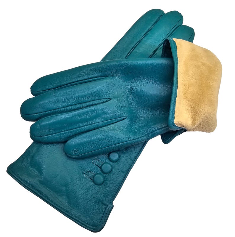 Womens Ladies Premium Quality Genuine Super Soft Leather Gloves Fully Lined Winter Warm image 20