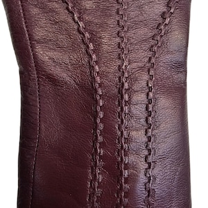 Womens Genuine Leather Gloves: Soft Fleece Lined Winter One Piece Gloves image 20