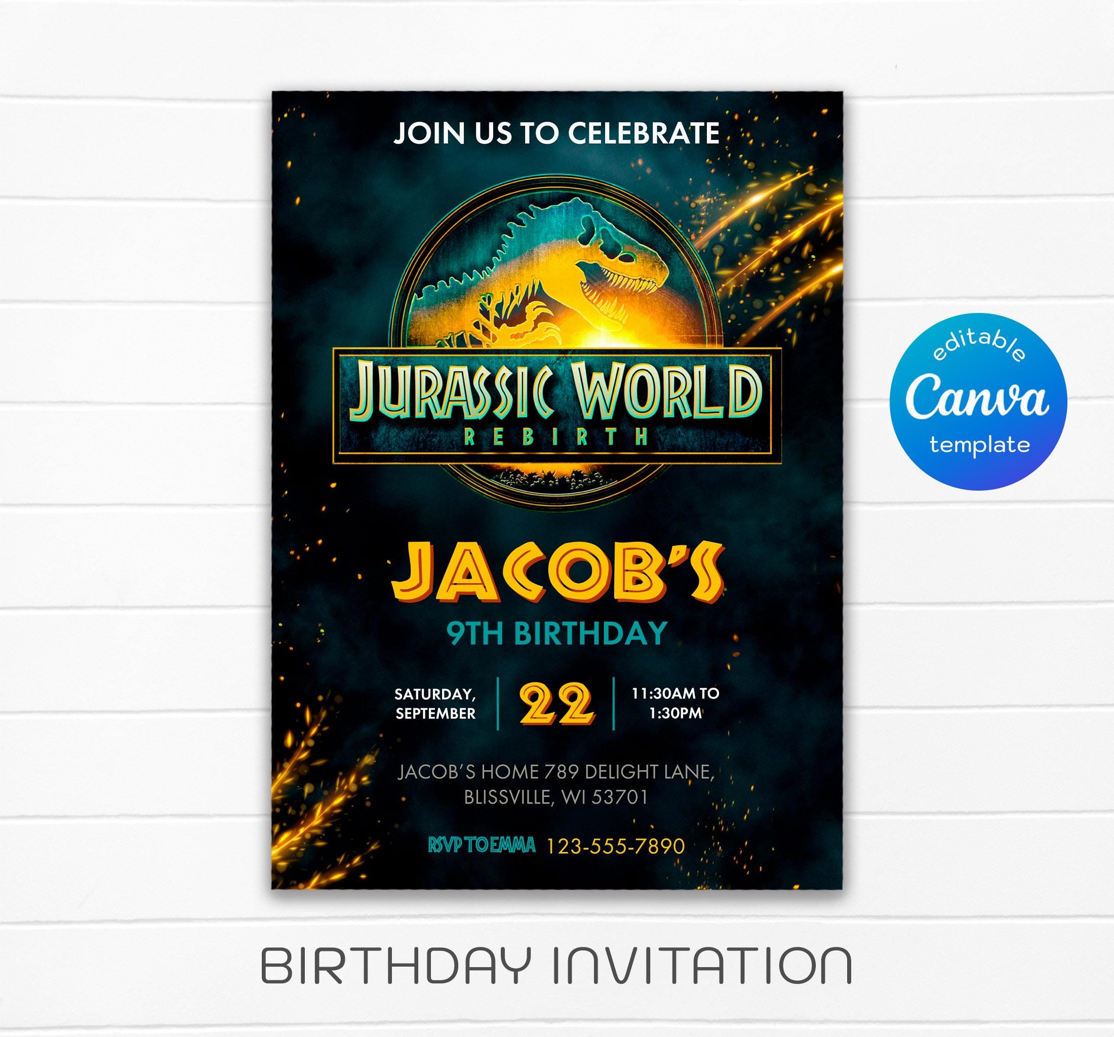 Dinosaur 1st Birthday Invite Template Pastel Dinosaur First Birthday, image size:2200x2048
