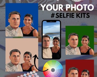 Personalised Paint By Numbers Selfie Kits (1-3 Day Delivery Available UK only)