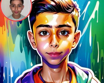 Personalised Paint By Numbers for KIDS (1-3 Day Delivery Available UK only) Your Face! Our design!