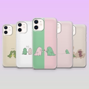 Dinosaur Case Cute Dinosaur Animal Cover for iPhone 16Pro, 15, 14, 13, 12, Samsung S25Ultra, S24FE, S23, A15, A56, A25, Pixel 9,8 Pro