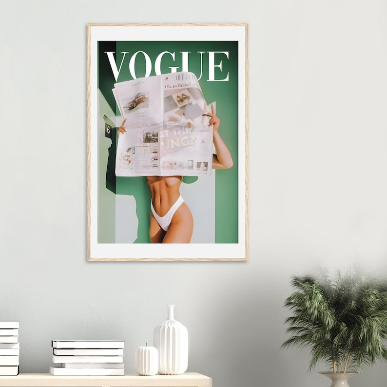 Vogue Hot Aesthetic Framed Poster - Ready-to-Hang Wall Art with Pine Wood Frame & Semi-Gloss Paper image 5