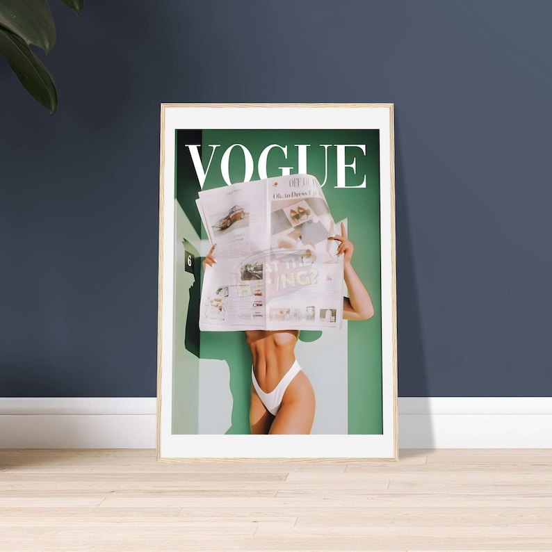 Vogue Hot Aesthetic Framed Poster - Ready-to-Hang Wall Art with Pine Wood Frame & Semi-Gloss Paper image 12