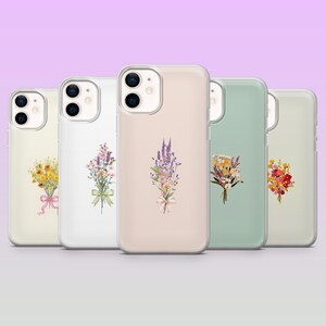Custodia per telefono minimalista a forma di fiore, estetica, per iPhone 16Pro, 15, 14, 13, 12, Samsung S25Ultra, S24FE, S23, A15, A56, A25, Pixel 9,8 Pro