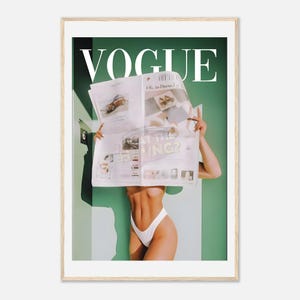 Vogue Hot Aesthetic Framed Poster - Ready-to-Hang Wall Art with Pine Wood Frame & Semi-Gloss Paper image 10