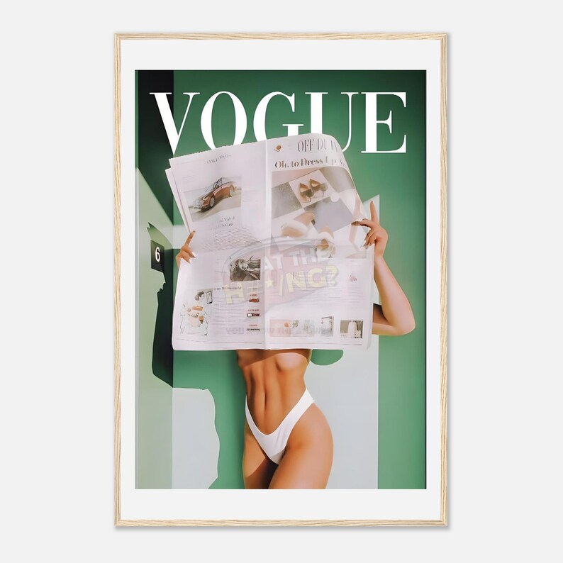 Vogue Hot Aesthetic Framed Poster - Ready-to-Hang Wall Art with Pine Wood Frame & Semi-Gloss Paper image 10