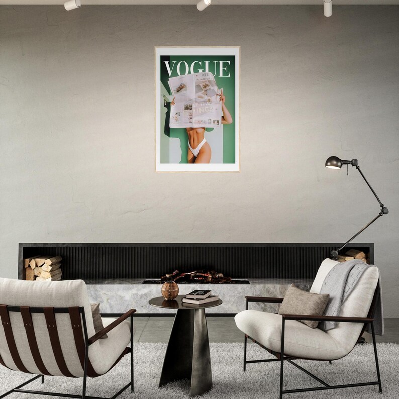 Vogue Hot Aesthetic Framed Poster - Ready-to-Hang Wall Art with Pine Wood Frame & Semi-Gloss Paper image 7