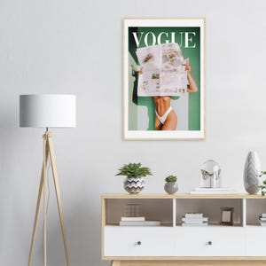 Vogue Hot Aesthetic Framed Poster - Ready-to-Hang Wall Art with Pine Wood Frame & Semi-Gloss Paper image 3