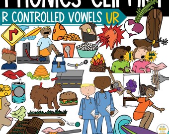 R-Controlled Vowel UR Word Clipart for Phonics Activities – Science of Reading Clip Art