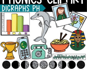 Digraphs Clipart PH Phonics Images – Science of Reading Clip Art