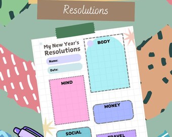 New Year’s Resolution Planner | Digital Download