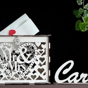 Porte-cartes de mariage personnalisé avec cadenas et enseigne, Coffret cadeau en bois personnalisé pour réception de mariage, Tirelire en bois pour cartes