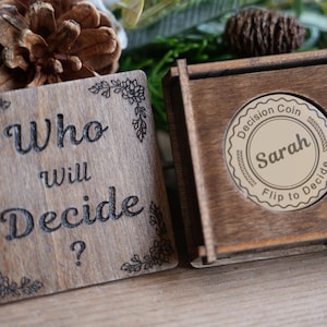 Custom Decision Coin for the Couple, Personalized Flipping Coin, Decision Maker Couple, Anniversary Gift, Couple Gifts, Birthday Gift