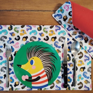 SETx2 Washable Placemats - 100% Cotton - Breakfast Placemats - Handmade and Sustainable Idea - New Home Gift