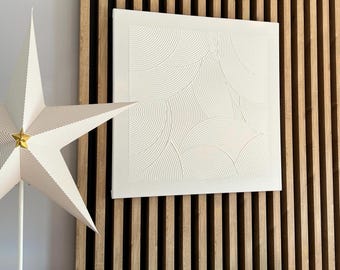 Elegant Plaster Relief Wall Art, Modern Home Decor