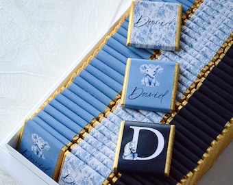 Gepersonaliseerde chocolaatjes voor pasgeboren baby's | Kraamcadeautjes | Cadeautjes op maat voor een babyshower | Traktaties voor doop- en communiefeesten | Chocolade in bulk