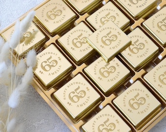 Custom Birthday Chocolate Favors, Adult Party Chocolate Favors, Birthday Plexiglass Chocolate Favors, Birthday Personalized Mirror Chocolate
