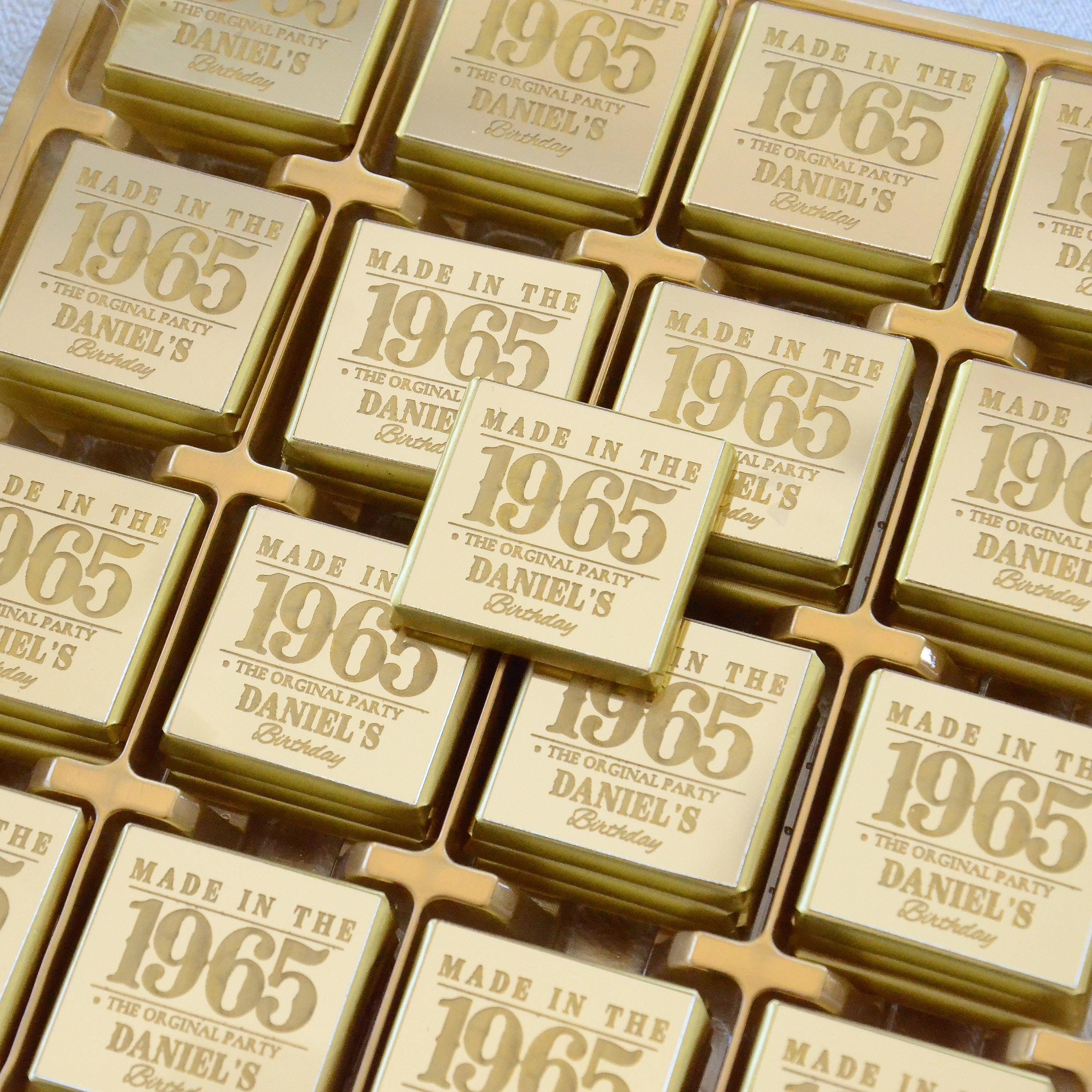 Custom Birthday Chocolate Favors, Adult Party Chocolate Favors,…