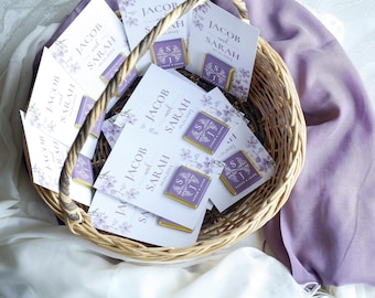 Personalized Wedding Chocolates, Custom Engagement Favors, Guest Thank You Gifts
