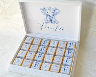 75 stuks gepersonaliseerde babychocolade, chocoladebedankjes voor een babyshower, gepersonaliseerde chocolade, babyfeestbedankjes, cadeautjes voor de pasgeborene, babychocolade