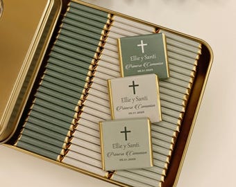 Custom Baptism Chocolate, Christening Favor, Chocolate Gift, Boy Baptism Favors, Engagement Chocolate, Mi Bautizo, Communion Favors, Baptême