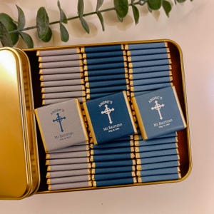 Personalized Baptism Chocolate Gifts, Custom Baptism Party Favors, Baptism Treats for Guests, Chocolate Gifts for Christening
