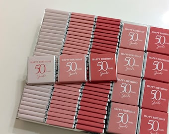 30th, 40th, 50th, 80th, 70th, 90th, 100th Birthday Party Favor, Adult Party Favors, Anniversary Chocolates,Birthday Party Chocolate Favors,