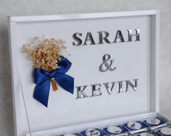 Wedding Favors, Luxury Chocolate, Plexiglass Box, Custom Engagement Treats