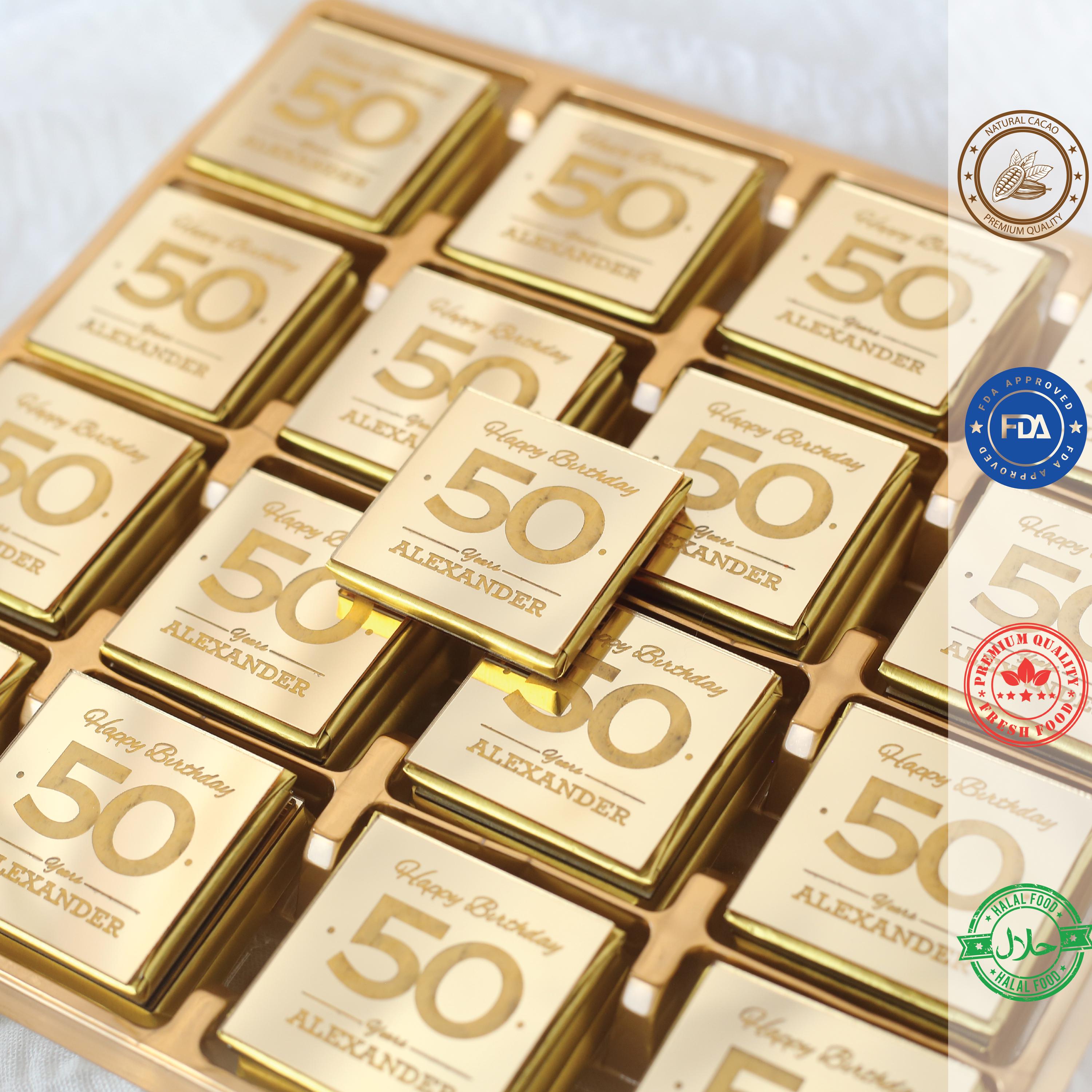 30th, 40th, 50th, 80th, 70th, 90th, 100th Birthday Party Favor,Plexiglass Chocolate, Anniversary Chocolates,Birthday Party Chocolate Favors
