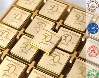 30th, 40th, 50th, 80th, 70th, 90th, 100th Birthday Party Favor,Plexiglass Chocolate, Anniversary Chocolates,Birthday Party Chocolate Favors