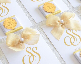 Personalized wedding chocolate, Custom engagement sweets, Guest thank you gifts, Custom Chocolate, Luxury chocolate, Engagement Chocolate